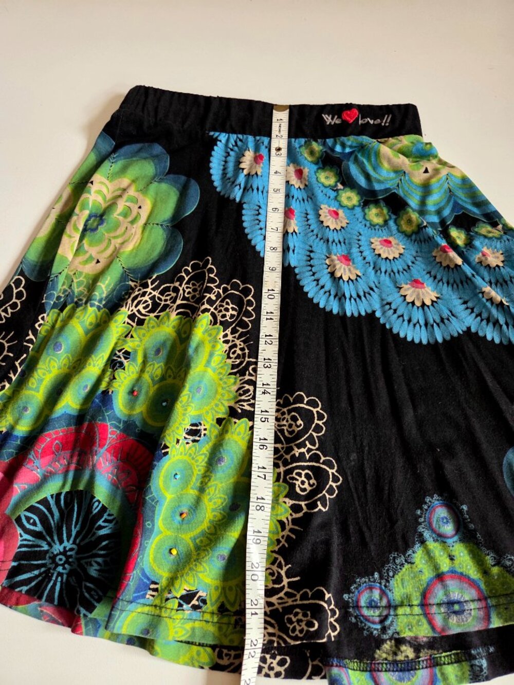 Desigual A-Line Multicolored High Waisted Skirt - Picture 11 of 12